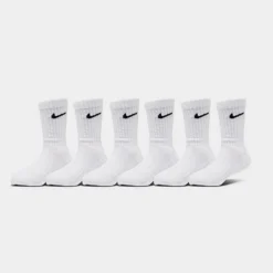 Little Kids' Nike Dri-Fit Crew Socks (6-Pack) White - UN0019 001