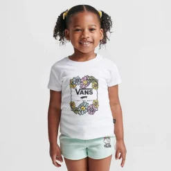Girls' Toddler And Little Kids' Vans Flower Box T-Shirt White - VN00041W 100 -Default Template 7 VN00041W 100 M3