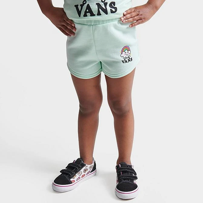 Girls' Toddler And Little Kids' Vans Rainbow Rider Shorts Clearly Aqua - VN000749 420 3 Girls' Toddler And Little Kids' Vans Rainbow Rider Shorts Clearly Aqua - VN000749 420