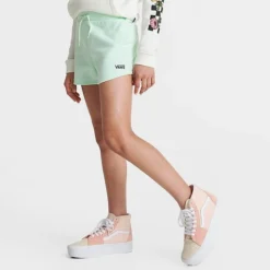 Girls' Vans Cozy Time Shorts Clearly Aqua - VN00076WÂ 420