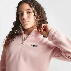 Girls' Vans Mock Neck Half-Zip Sweatshirt Rose Smoke - VN00077V 660 -Default Template 7 VN00077V 660 M5