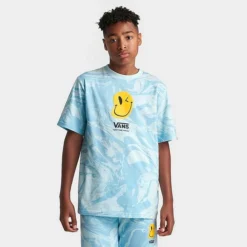 Kids' Vans Marble Smile T-Shirt Blue Glow - VN0007ZT 420