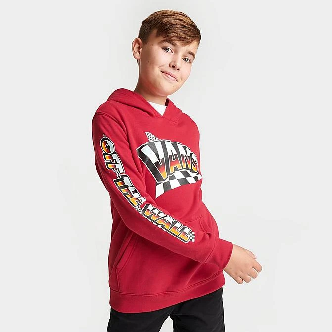 Kids' Vans Hole Shot Pullover Hoodie Red - VN00087W 601 3 Kids' Vans Hole Shot Pullover Hoodie Red - VN00087W 601
