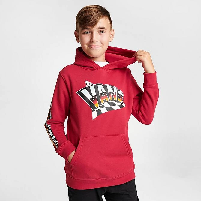 Kids' Vans Hole Shot Pullover Hoodie Red - VN00087W 601 5 Kids' Vans Hole Shot Pullover Hoodie Red - VN00087W 601 - Image 3