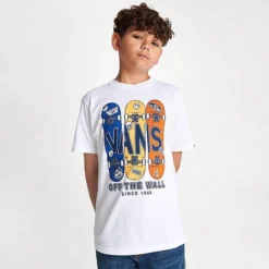 Kids' Vans Boardview T-Shirt White - VN00089C 100 10 Kids' Vans Boardview T-Shirt White - VN00089C 100 -Default Template 7 VN00089C 100 M3