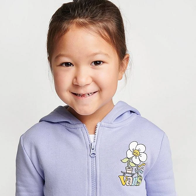 Girls' Toddler And Little Girls' Vans Skate Fleur Full-Zip Hoodie Sweet Lavender - VN000AE9 510 8 Girls' Toddler And Little Girls' Vans Skate Fleur Full-Zip Hoodie Sweet Lavender - VN000AE9 510 - Image 6